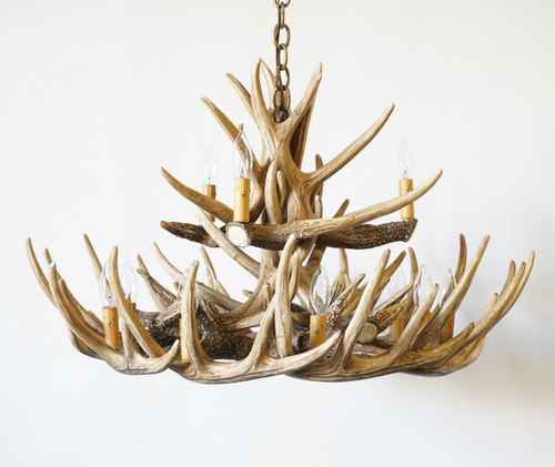 Whitetail Antler Chandelier - 12 Light