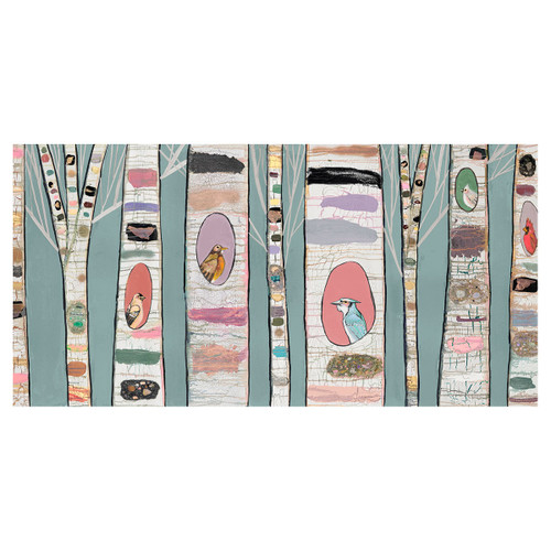Wild Bird Forest Pastel Canvas Art