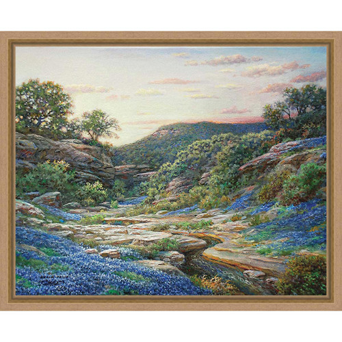 Wildflower Riverbank Framed Canvas