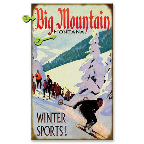 Winter Sports Ski Sign