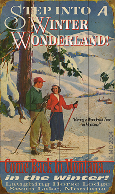 Winter Wonderland Ski Sign