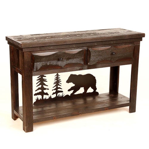 Barnwood Bear Scene Table