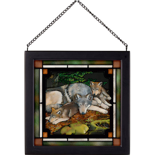 Wolf Pack Stained Glass Art