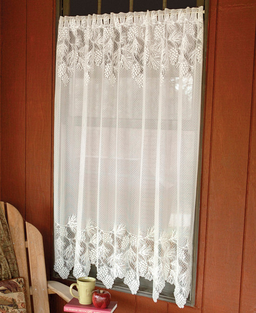 Woodland Lodge Lace Window Panel - 63 Inch - OUT OF STOCK UNTIL 08/06/2025