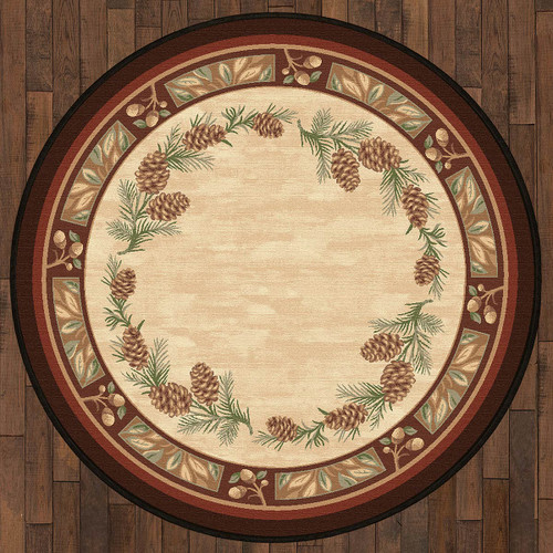 Woodland Pines Rug - 8 Ft. Round