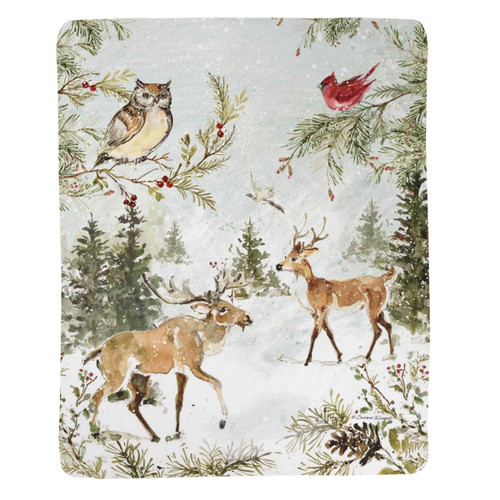 Woodland Winter Fleece Throw