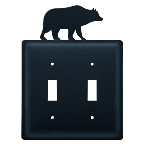 Wrought Iron Bear Double Switch Cover