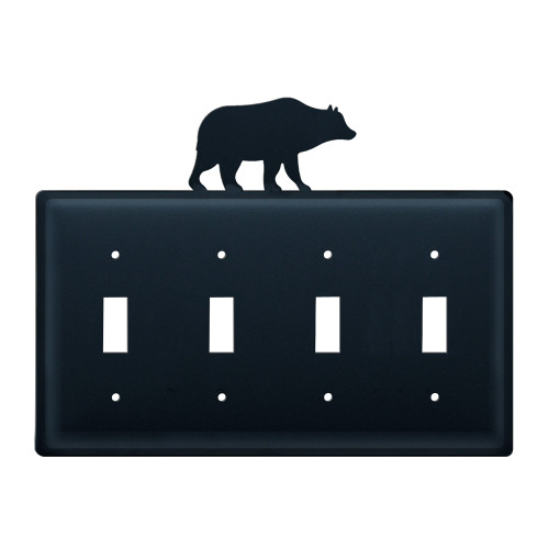 Wrought Iron Bear Quadruple Switch Cover