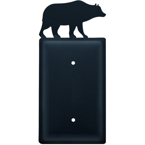 Wrought Iron Bear Single Electrical Cover
