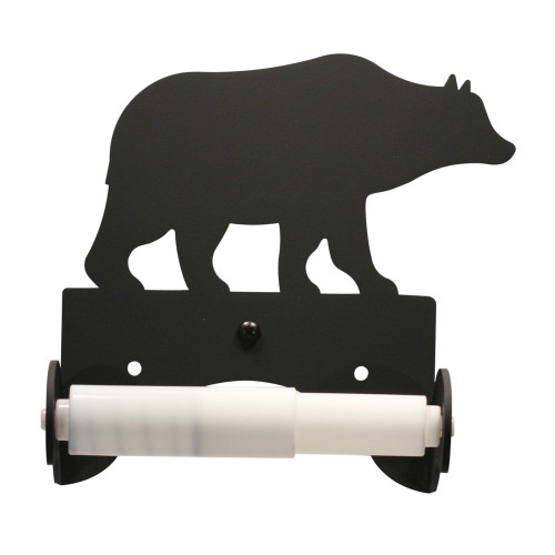 Wrought Iron Bear Toilet Tissue Holder