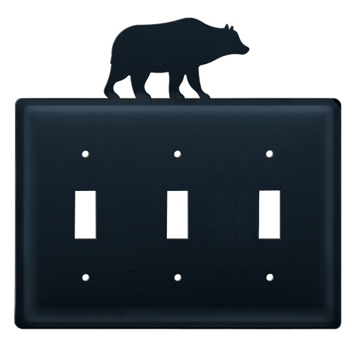 Wrought Iron Bear Triple Switch Cover