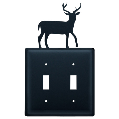 Wrought Iron Deer Double Switch Cover - OUT OF STOCK UNTIL 05/21/2025
