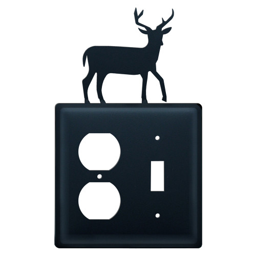 Wrought Iron Deer Single Outlet and Switch Cover