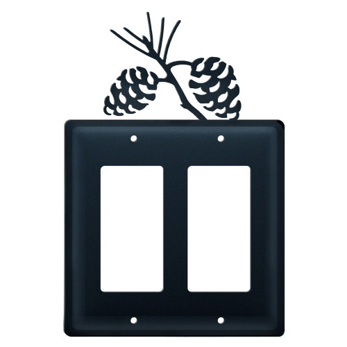 Wrought Iron Pinecone Double GFI Cover
