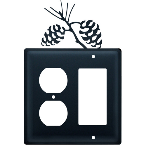 Wrought Iron Pinecone Single Outlet & GFI Cover