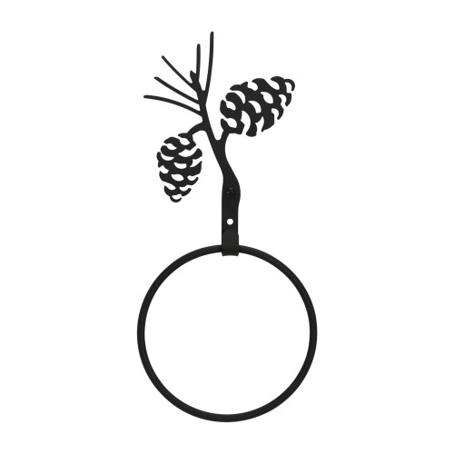 Wrought Iron Pinecone Towel Ring