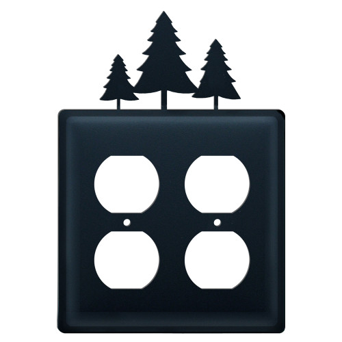 Wrought Iron Pines Double Outlet Cover