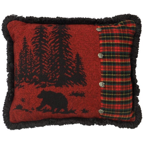 Wooded River Bear 5 Rectangle Pillow