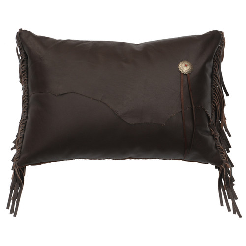 Yellowstone III Rectangular Pillow with Leather Reverse