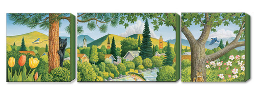 Zoo City Triptych Box Metal Art