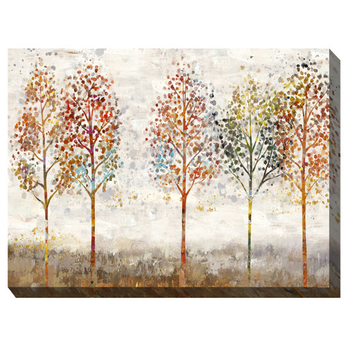 Abstract Forest Outdoor Wall Art