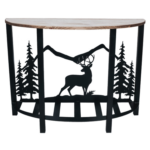 Deer Mountain Scene Sofa Table