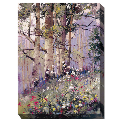 Floral Aspens Outdoor Wall Art