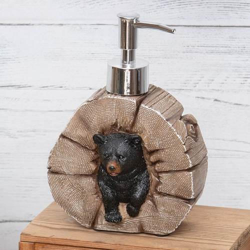 Tree Stump Bear Lotion Pump