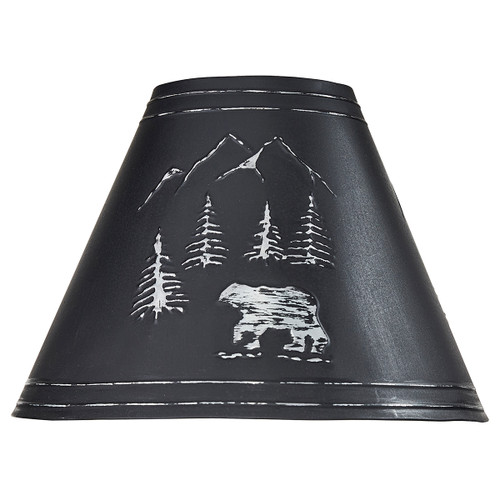 Black Bear Metal Lamp Shade - 12 Inch