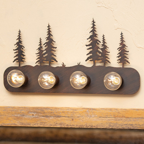 Pine Trees Metal Vanity - 6 Light - OVERSTOCK