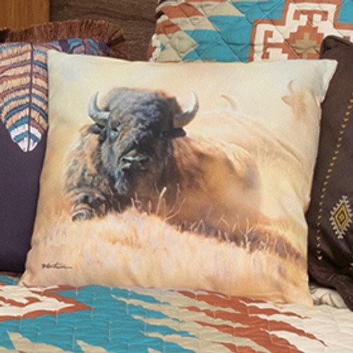 Southwest Bison Accent Pillow