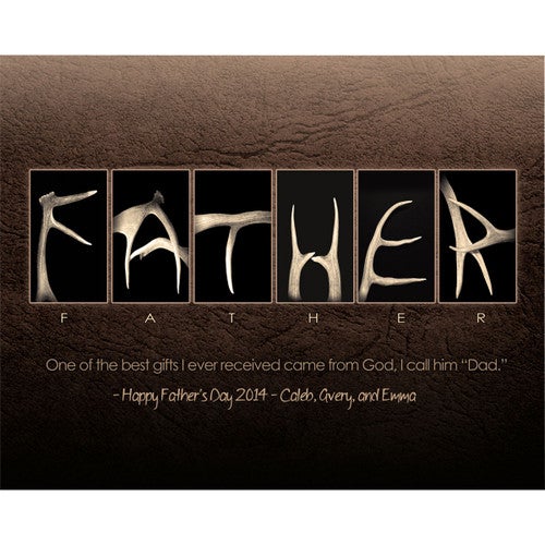 Father Personalized Block Mount - 20 x 16