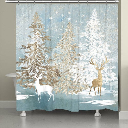 Festive Forest Shower Curtain