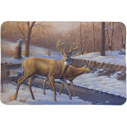 Winter Deer Memory Foam Rug