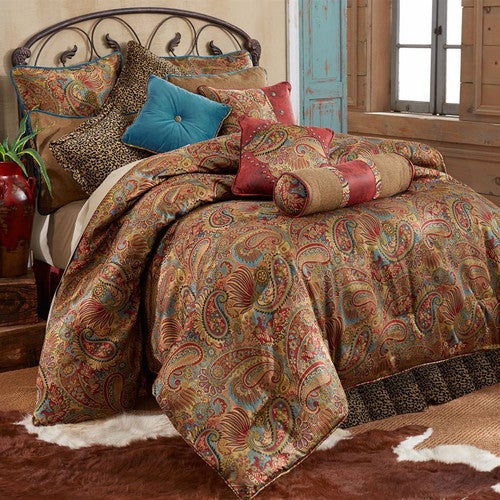 San Angelo Comforter Sets with Leopard Bedskirt