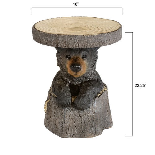 Black Bear Surprise Accent Table