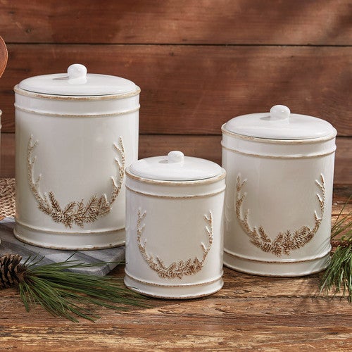 Northwoods Antlers Canisters - Set of 3