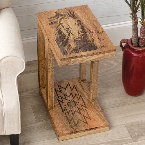 Aztec Horse Side Table