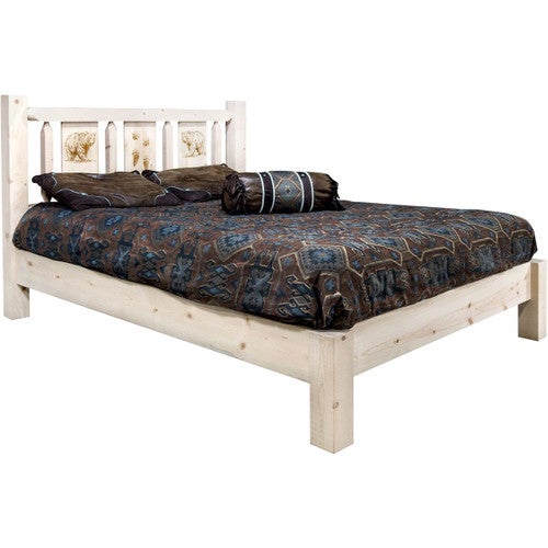 Ranchman's Platform Beds w/ Engraved Animals