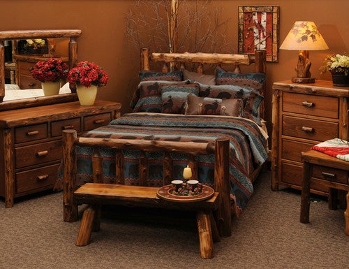 Vintage Cedar Log Bedroom Collection