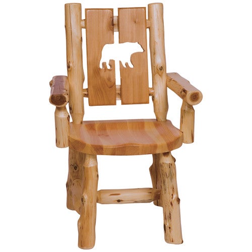 Log Cut-Out Arm Chairs