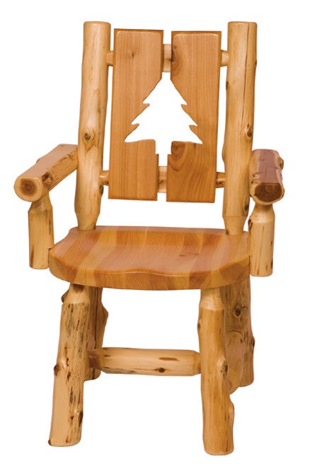 Log Cut-Out Arm Chairs