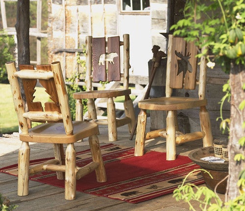 Log Cut-Out Side Chairs