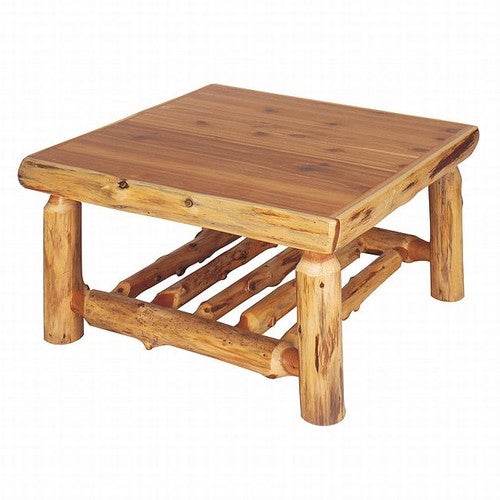 Cedar Log Open Standard Finish Coffee Table