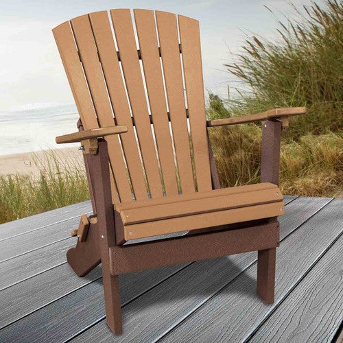 Kingston Adirondack Folding Chair - Cedar & Tudor Brown