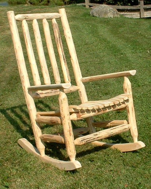 Rustic Log Rocker
