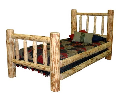 Rustic Log Twin Bed