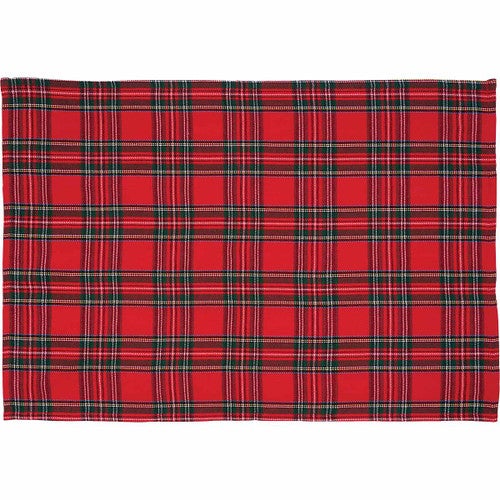 Red Tartan Plaid Placemats - Set of 6 - OUT OF STOCK UNTIL 07/16/2025