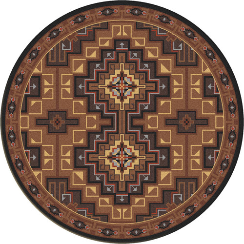 High Rez Southwest Rug - 8 Foot Round