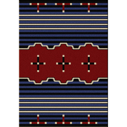 Big Chief Blue Rug - 8 x 11
